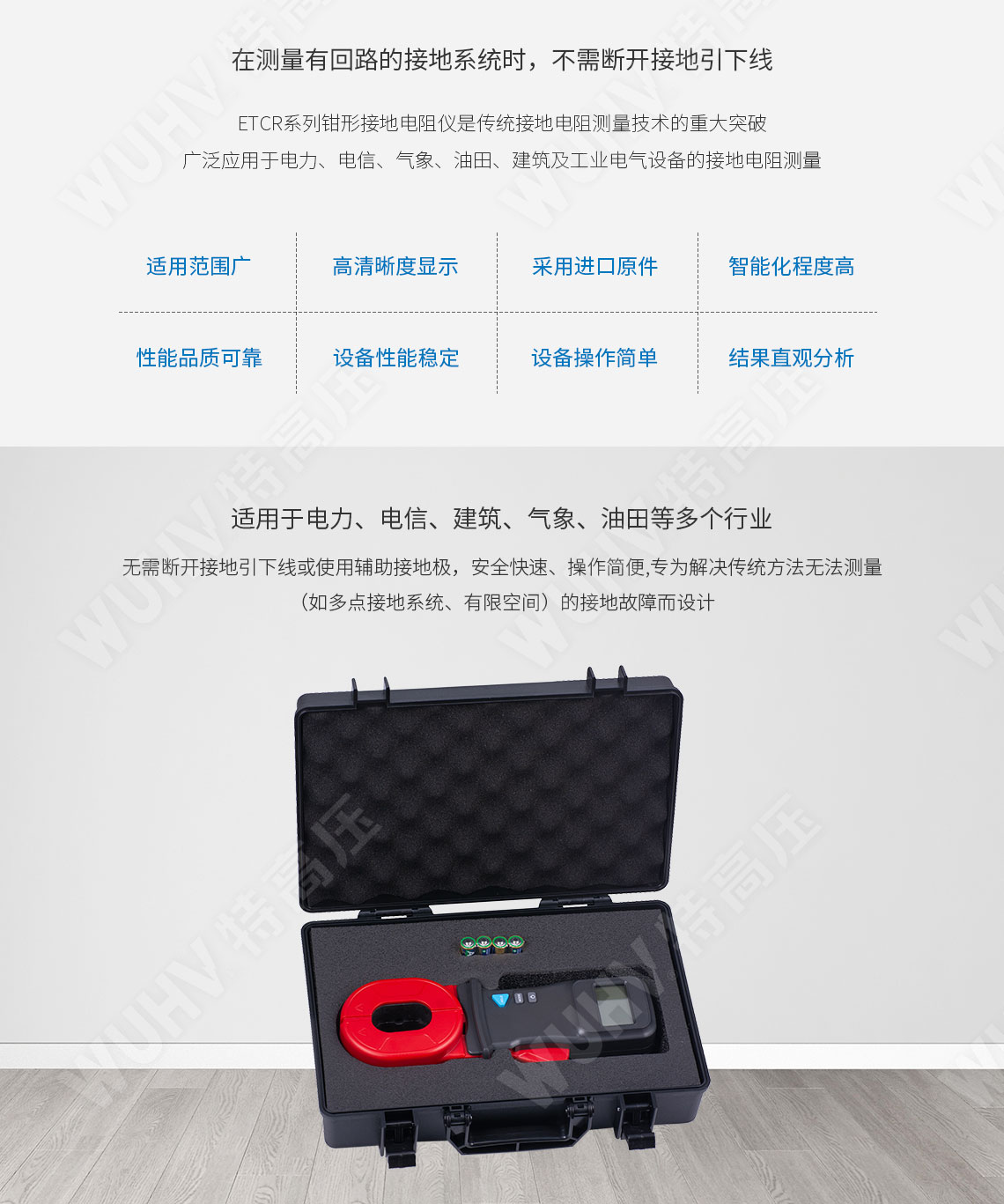钳形接地电阻丈量仪