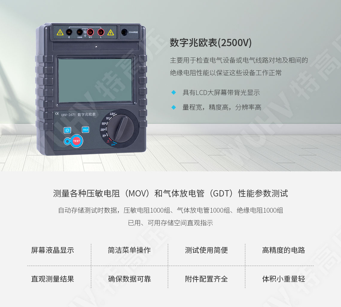 HT2671 数字兆欧表(2500V)(图1)